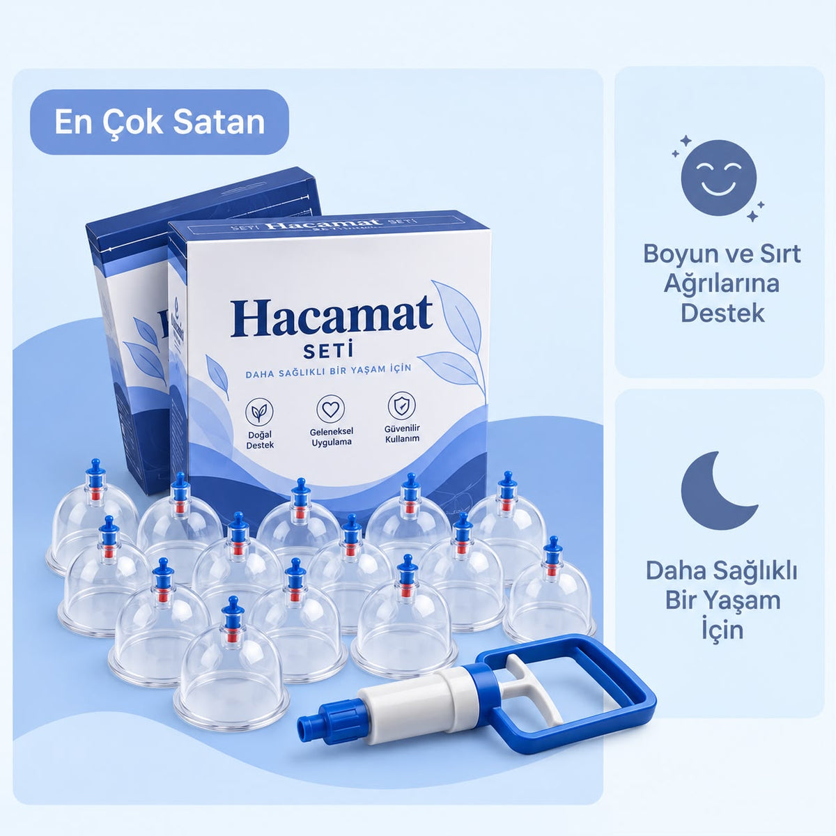 HACAMATS® Profesyonel Vakumlu Hacamat Seti