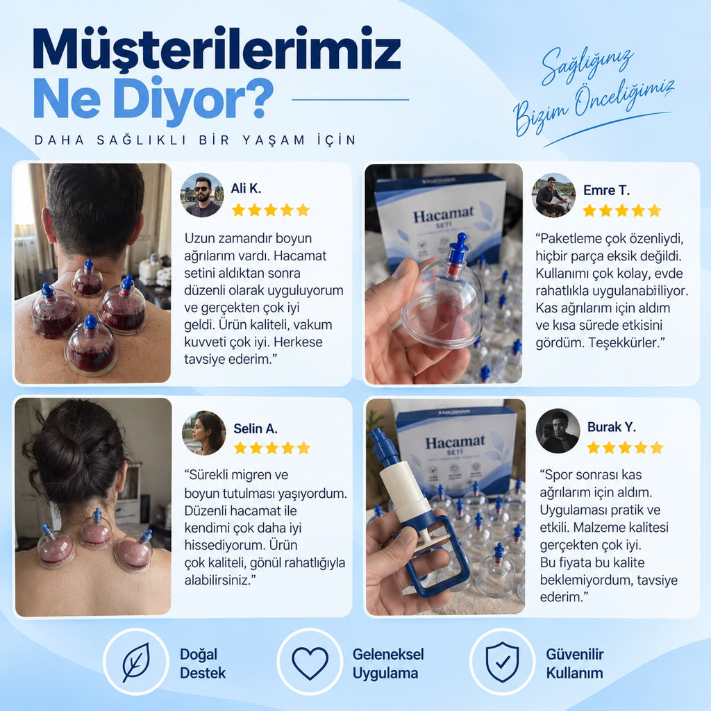 HACAMATS® Profesyonel Vakumlu Hacamat Seti