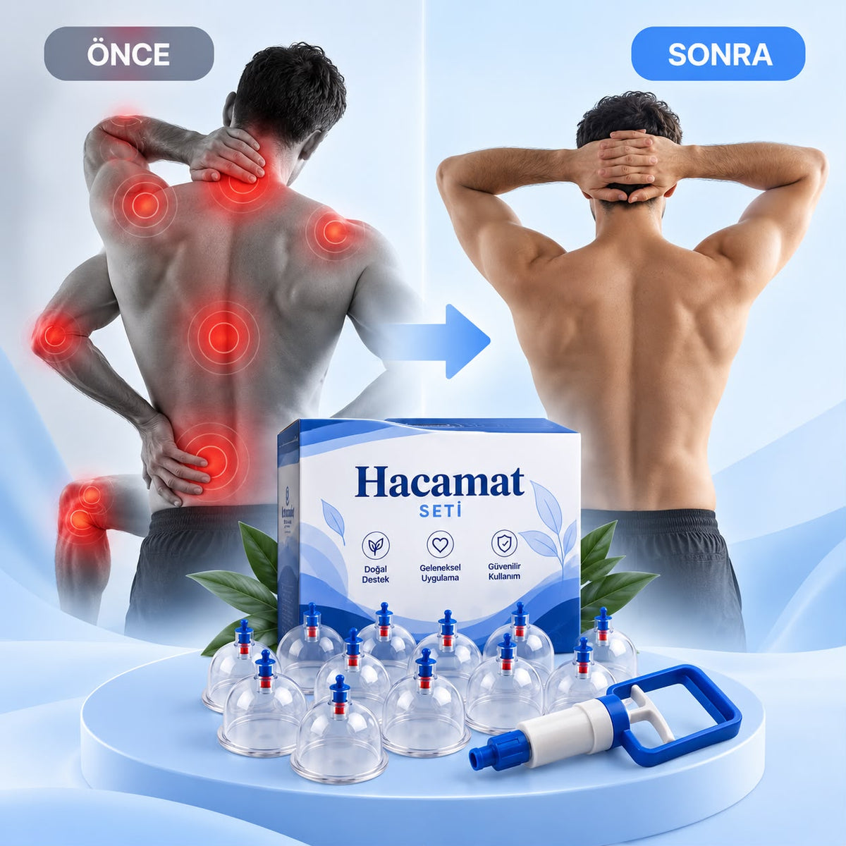 HACAMATS® Profesyonel Vakumlu Hacamat Seti